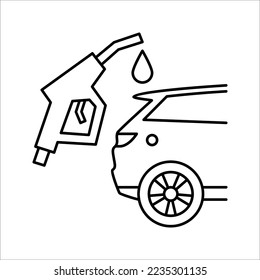 Icono del vector de combustible. ilustración vectorial aislada en fondo blanco para diseño gráfico y web. modificable por color