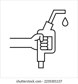 Fuel vector icon. vector illustration isolated on white background for graphic and web design. color editable