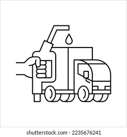 Fuel vector icon. vector illustration isolated on white background for graphic and web design. color editable