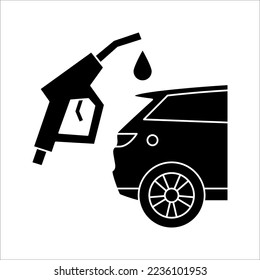 Icono del vector de combustible. ilustración vectorial aislada en fondo blanco para diseño gráfico y web. modificable por color