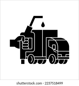 Fuel vector icon. vector illustration isolated on white background for graphic and web design. color editable