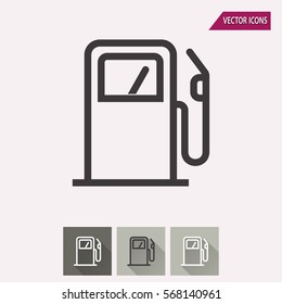 Icono del vector de combustible. Ilustración aislada para diseño gráfico y web.