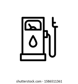 fuel vector icon in outline style on white background