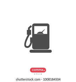 Fuel vector icon, petrol station symbol