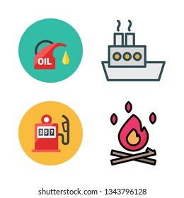 fuel vector icon set