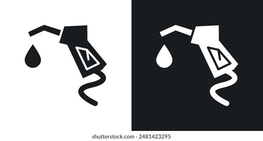 Fuel vector icon set in black color.