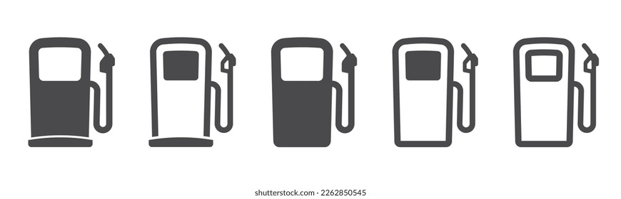 Fuel vector icon. Fuel symbols. Gas station symbols. Vector illustration