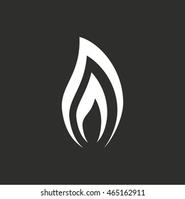 Fuel vector icon. White illustration isolated on black background for graphic and web design.