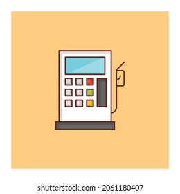 fuel Vector illustration on a transparent background. Premium quality symbols.Vector line flat color icon for concept and graphic design.