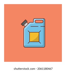 fuel Vector illustration on a transparent background. Premium quality symbols.Vector line flat color icon for concept and graphic design.