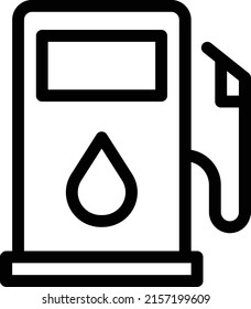 combustible   Ilustración vectorial en un fondo transparente. Símbolos de calidad superior. Iconos vectoriales de línea delgada para el diseño de conceptos y gráficos. 

