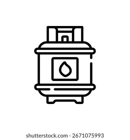 Fuel vector illustration of propane tank cylinder, suitable for gas, camping, and energy themes