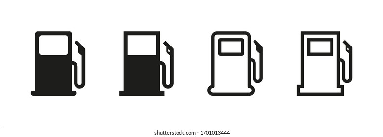 Fuel vector isolated icons. Pictogram illustration vector set of icons on white background.  Gas station icons or signs collection . Fuel vector signs. EPS 10