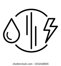 Fuel versus electricity icon. Outline fuel versus electricity vector icon for web design isolated on white background