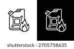 Fuel White Icon Set Vector