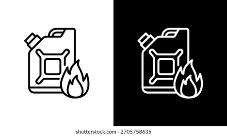 Fuel White Icon Set Vector