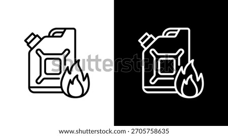 Fuel White Icon Set Vector
