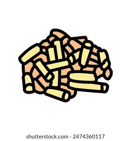 fuel wood pellets color icon vector. fuel wood pellets sign. isolated symbol illustration