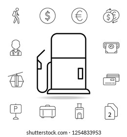 fueling apparatus icon. Element of simple icon for websites, web design, mobile app, info graphics. Thin line icon for website design and development, app development on white background