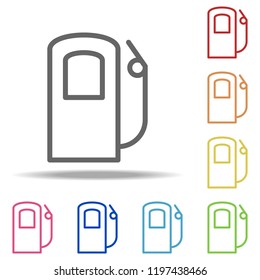 fueling icon. Elements of Navigation in multi colored icons. Simple icon for websites, web design, mobile app, info graphics