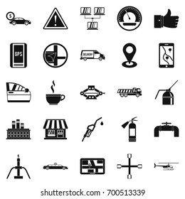 Fueling icons set. Simple set of 25 fueling vector icons for web isolated on white background
