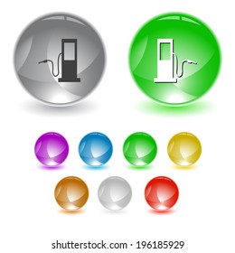 Fueling station. Vector interface element.
