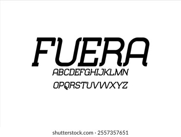 Fuera font for logo and headline. Isolated vector typeset