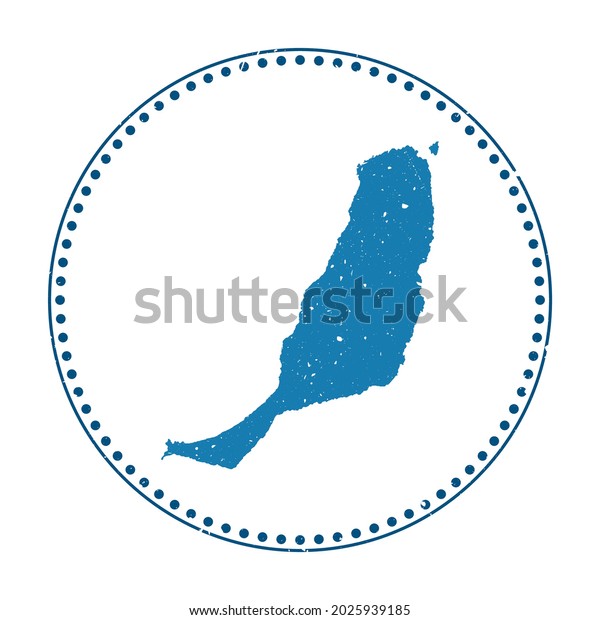 Fuerteventura Sticker Travel Rubber Stamp Map Stock Vector (Royalty ...