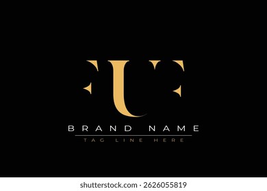 FUF abstract letter logo design. This logo is designed by three abstract letters.