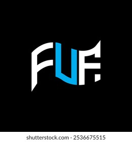 FUF logo design, FUF simple and modern logo. FUF luxurious alphabet design  