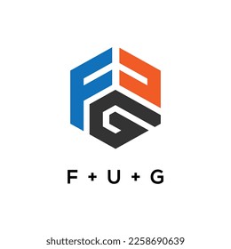 FUG letter logo design icon