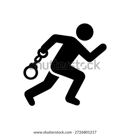 Fugitive Escape and Evasion Icon Isolated On White Background