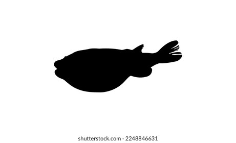 Fugu silhouette, high quality vector