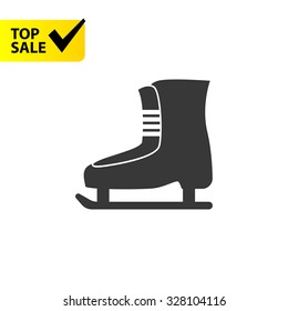 Fugure skating boot minimal vector icon