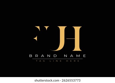 Design de logotipo de letra abstrata FUH. Este logotipo é desenhado por três letras abstratas.