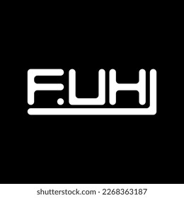 FUH letter logo creative design with vector graphic, FUH simple and modern logo.