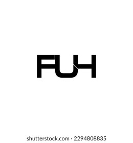 fuh typography letter monogram logo design