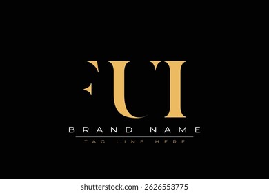 Diseño de logotipo de letra abstracta FUI. Este logotipo está diseñado por tres letras abstractas.