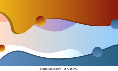 Fuid abstract circles multi colorful vector gradient background