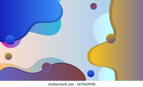 Fuid abstract circles multi colorful vector gradient background