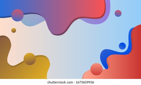 Fuid abstract circles multi colorful vector gradient background