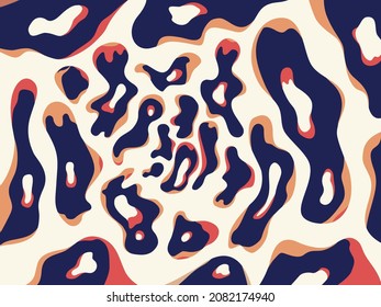 Fuild pattern. High contrast organic pattern with individual and unique shapes. Abstract tiger print vector. 