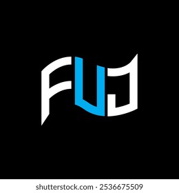 FUJ logo design, FUJ simple and modern logo. FUJ luxurious alphabet design  