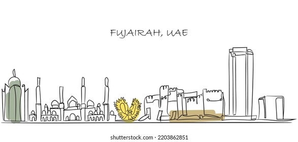 Fujairah Línea de arte de los Emiratos Árabes Unidos