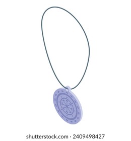 Fuji amulet icon isometric vector. Magic design. Stone ring