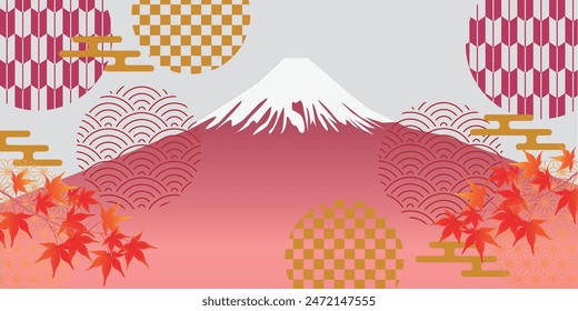 Fuji Autumn Background Leaves Leaves Autumn Background