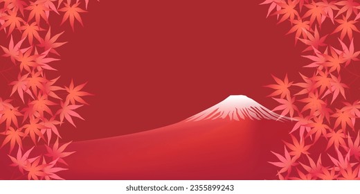 Fuji Autumn Color Maple Tree Background