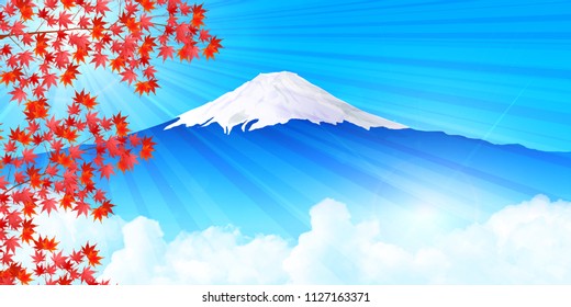 Fuji autumn leaves autumn background