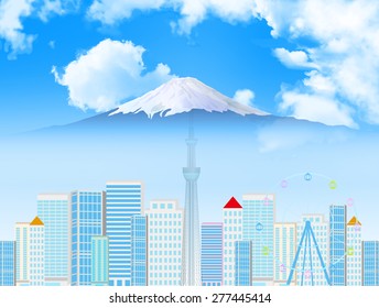 Fuji building background