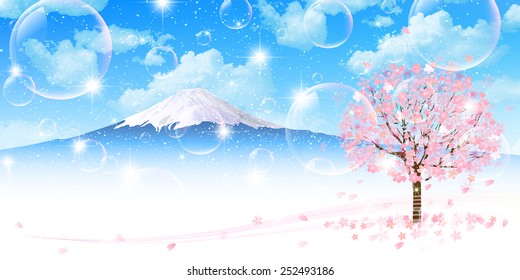  Fuji cherry background